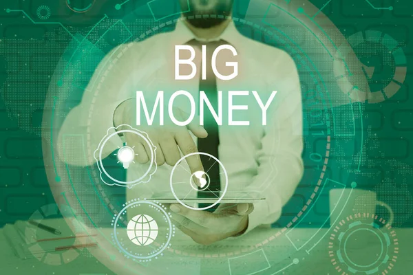 Conceptuele Bijschrift Big Money Internet Concept Met Betrekking Tot Een — Stockfoto
