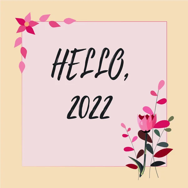 Текст Письма Hello 2022 Выражение Делового Подхода Жест Приветствия Отвечающий — стоковое фото