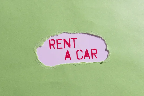 Escrita Exibindo Texto Rent Car Conceito Negócio Pagando Pelo Uso — Fotografia de Stock