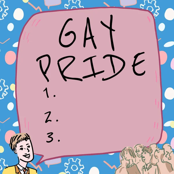 Text Caption Presenting Gay Pride Business Showcase Dignity Idividual Belongs — стокове фото