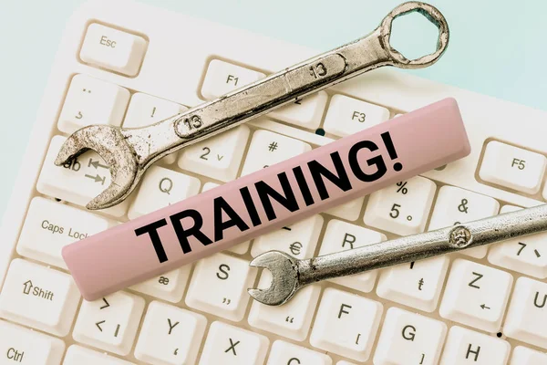 Inspiration Showing Sign Training Word Activity Occurred Starting New Job — Stock Photo, Image