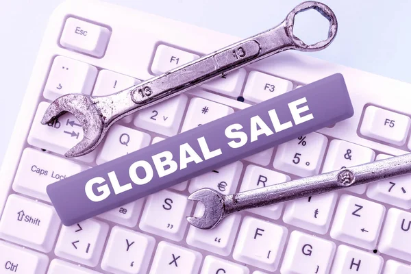 Texto Que Muestra Inspiración Global Sale Word Managers Operations Companies —  Fotos de Stock