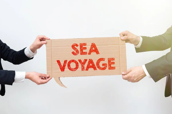Tekenen Weergeven Van Sea Voyage Business Showcase Rijden Boot Door — Stockfoto