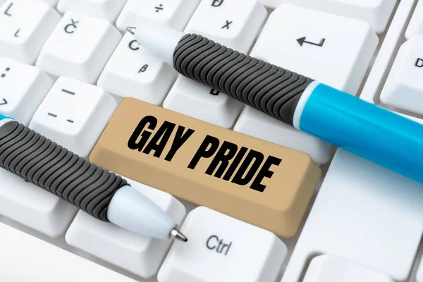 프라이드 Conceptual Caption Gay Pride 48551 속하는 아이오 존엄성을 — 스톡 사진