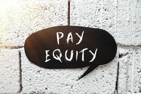 Вывеска Платные Акции Бизнес Концепция Устраняющая Дискриминацию Признаку Пола Расы — стоковое фото