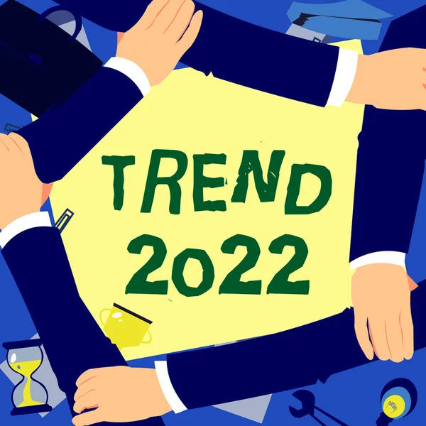 Text Der Inspiration Zeigt Trend 2022 Internet Konzept Dinge Die — Stockfoto