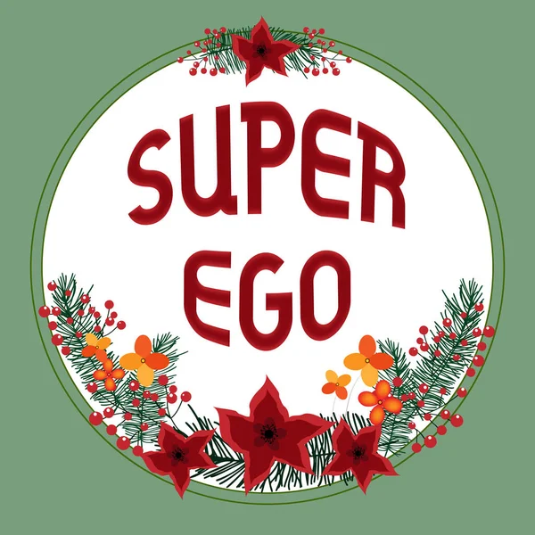 Conceptuele Weergave Super Ego Zakelijk Overzicht Het Van Elke Persoon — Stockfoto