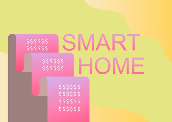 Textzeichen Mit Smart Home Word Geschrieben Auf Automatisierungssystemen Zur Steuerung — Stockfoto