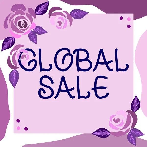 Exibição Conceitual Global Sale Word Para Operações Gerentes Para Empresas — Fotografia de Stock