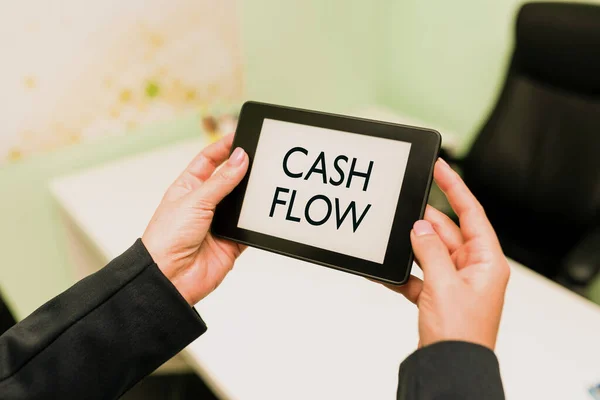 Texto Mostrando Inspiração Cash Flow Foto Conceitual Movimento Dinheiro Dentro — Fotografia de Stock