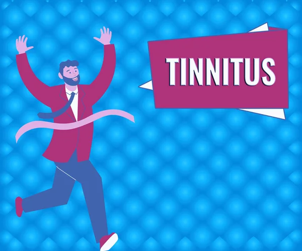 Konzeptionelle Anzeige Tinnitus Konzept Bedeutet Ein Klingeln Oder Musik Und — Stockfoto