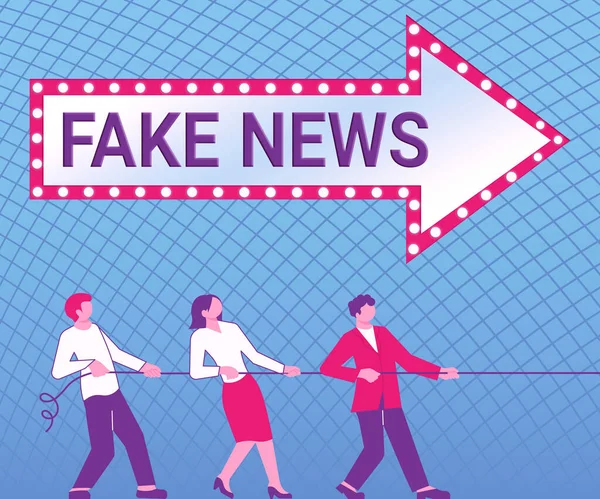 Tekst Met Inspiratie Fake News Word Written Het Geven Van — Stockfoto