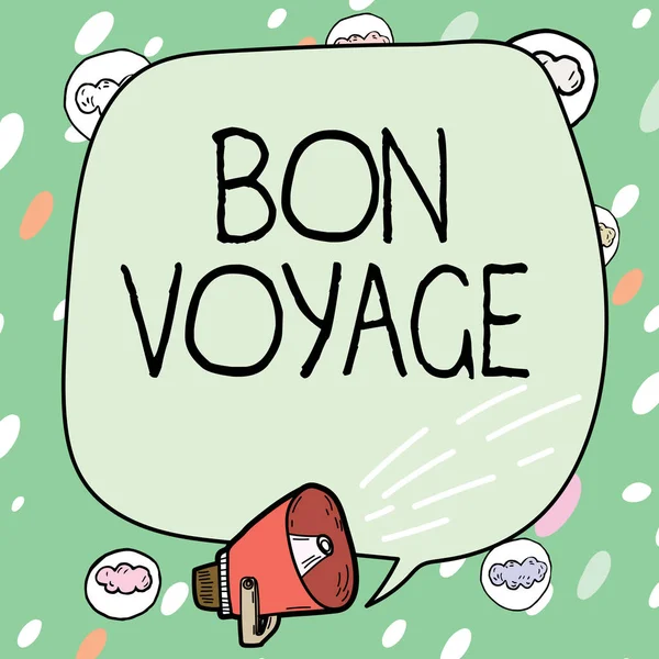 Έμπνευση Που Δείχνει Σημάδι Bon Voyage Ιντερνετ Concept Που Χρησιμοποιείται — Φωτογραφία Αρχείου