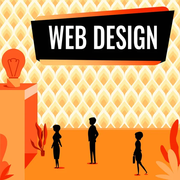Affichage Conceptuel Web Design Internet Concept Qui Est Responsable Production — Photo
