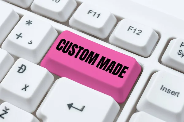 Inspiraatio Osoittaa Merkki Custom Made Business Näyteikkuna Jotain Tehdään Tilata — kuvapankkivalokuva