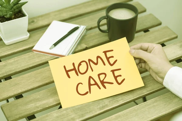 Konzeptionelle Anzeige Home Care Internet Konzept Ort Dem Das Zeigen — Stockfoto