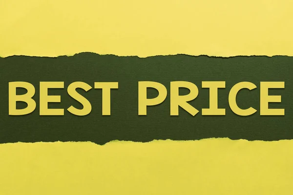 Exibição Conceitual Melhor Preço Abordagem Negócios Comprador Vendedor Pode Obter — Fotografia de Stock