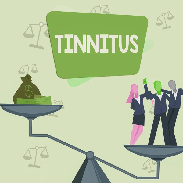 Знак Відображає Tinnitus Бізнес Ідея Дзвонить Або Музика Аналогічне Відчуття — стокове фото