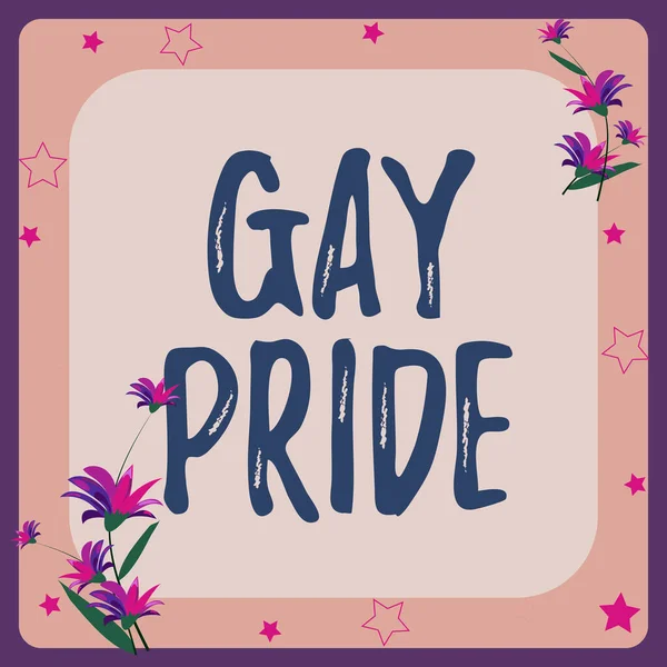 Eşcinsel Gururu Gösteren Ilham Kaynağı Bir Erkeğe Ait Olan Renkli — Stok fotoğraf