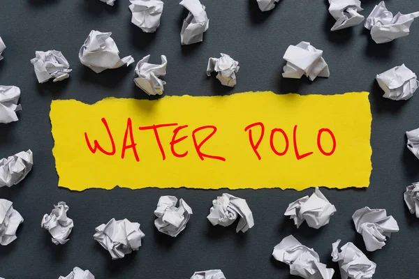 Έμπνευση Δείχνει Σημάδι Water Polo Επιχειρηματική Ιδέα Ανταγωνιστικό Ομαδικό Άθλημα — Φωτογραφία Αρχείου