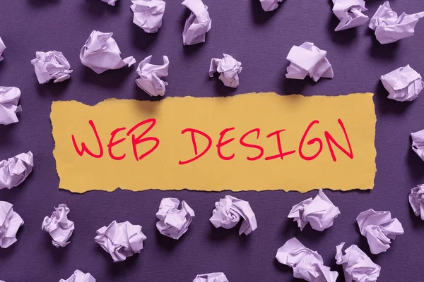 Conceptual Caption Diseño Web Visión General Empresa Que Responsable Producción — Foto de Stock