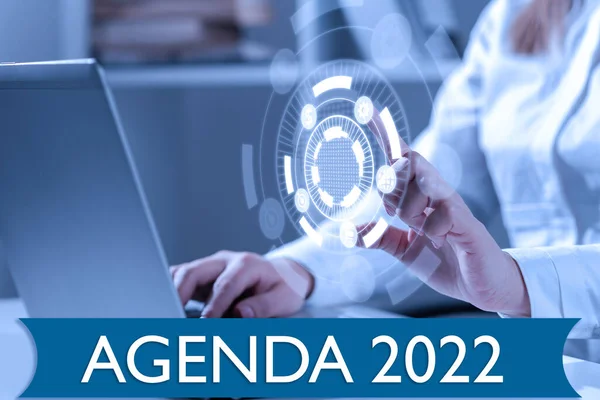 Εγγραφείτε Την Προβολή Agenda 2022 Internet Concept Λίστα Των Δραστηριοτήτων — Φωτογραφία Αρχείου