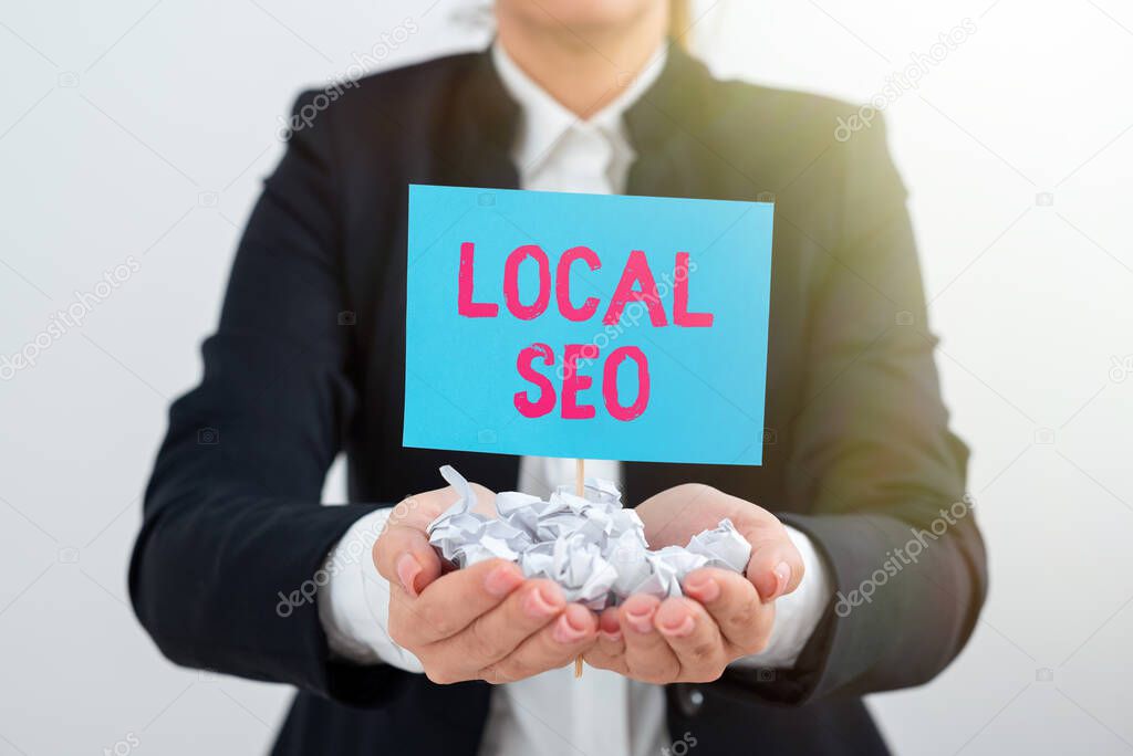 Conceptual display Local Seo, Business showcase This is an effective way of marketing your business online -48191