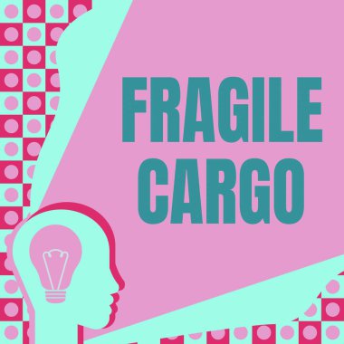 Metin yazma: Hassas Kargo, İş Vitrini Kırılabilir Kabza Bakım Kablosu Zararlı Mal Başlığı Gösterme Teknolojisi Fikirleriyle Aydınlatılmış Ampul.