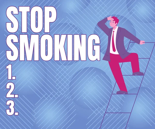 Text Sign Showing Stop Smoking Concept Jelentése Dohányzás Abbahagyása Vagy — Stock Fotó