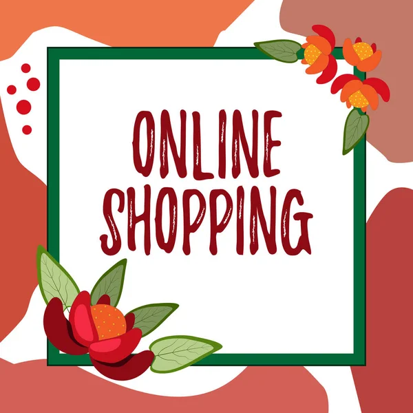 Testo Che Mostra Ispirazione Shopping Online Business Concept Permette Consumatori — Foto Stock