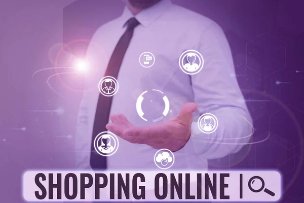 Schrijven Weergeven Van Tekst Shopping Online Internet Concept Kopen Die — Stockfoto