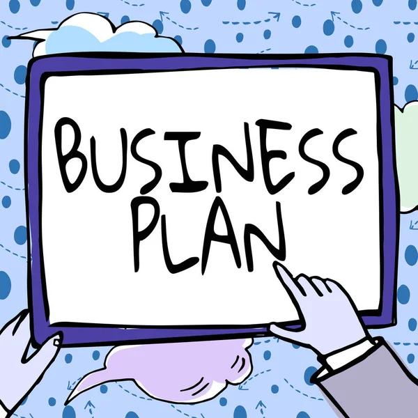 Schreiben Von Textanzeigen Businessplan Internet Konzept Strukturelle Strategieziele Und Ziele — Stockfoto