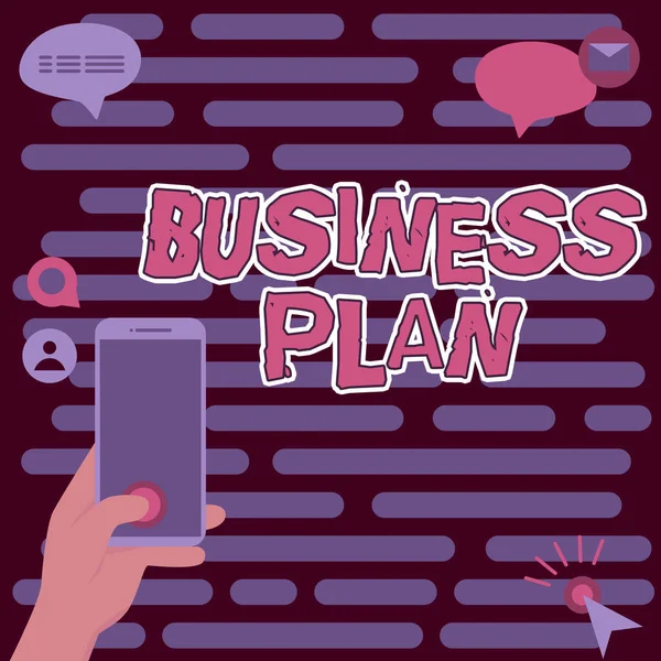 Testo Ispiratore Business Plan Business Concept Obiettivi Obiettivi Della Strategia — Foto Stock