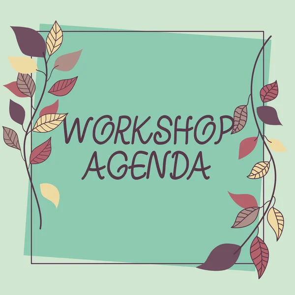 Konceptvisning Workshop Agenda Hjälper Affärsidé Dig Att Till Att Din — Stockfoto