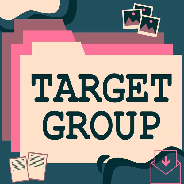Calligrafia Del Testo Gruppo Target Business Idea Particolare Mostrando Che — Foto Stock