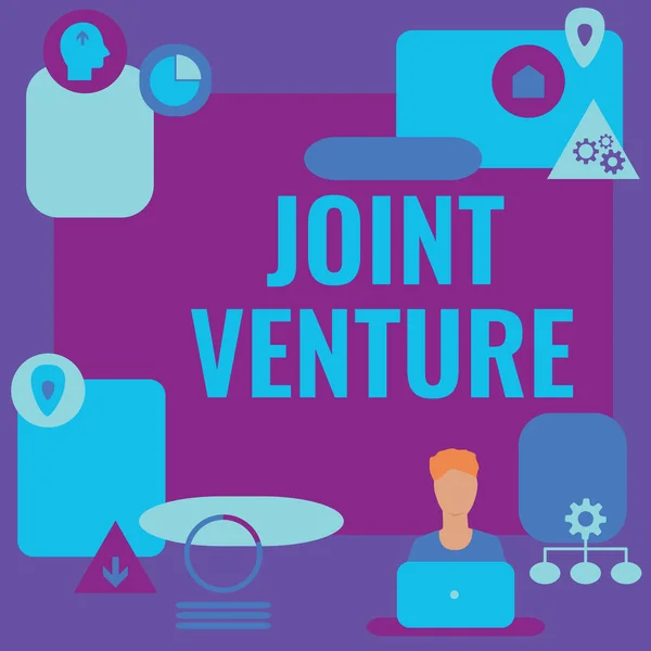 Conceptuele Weergave Joint Venture Concept Betekent Samenwerking Partijen Partnerschap Team — Stockfoto