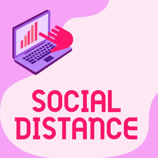 Texte Inspirant Social Distance Concept Entreprise Degré Acceptation Interaction Générale — Photo