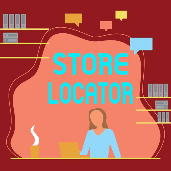 Schrijven Weergeven Van Tekst Store Locator Business Concept Het Adres — Stockfoto