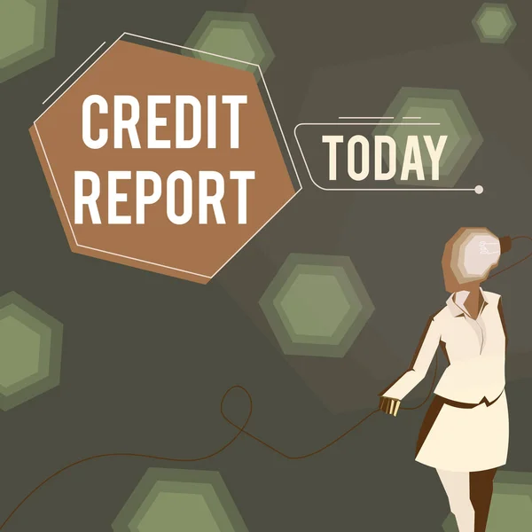 Bildunterschrift Großansicht Des Bildes Mit Der Bildunterschrift Credit Report Business — Stockfoto