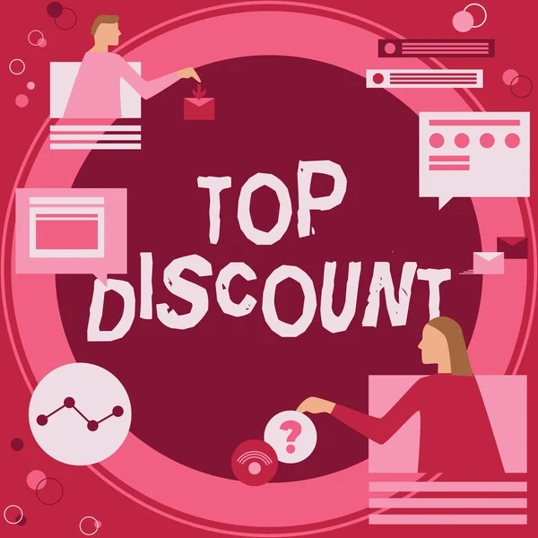 Text Zeigt Inspiration Top Discount Wort Geschrieben Auf Bestpreisgarantie Hot — Stockfoto