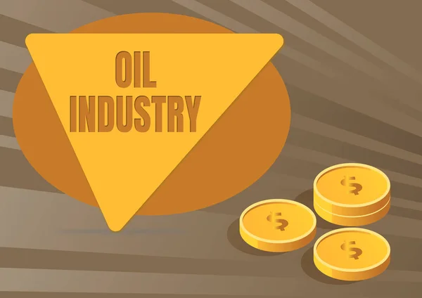 Concereption Oil Industry Word Written Exploration Extraction Refining Marketing Oil — 스톡 사진