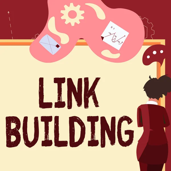 Concereption Link Building Business Conception Seo Term Exchange Links Acquire — 스톡 사진