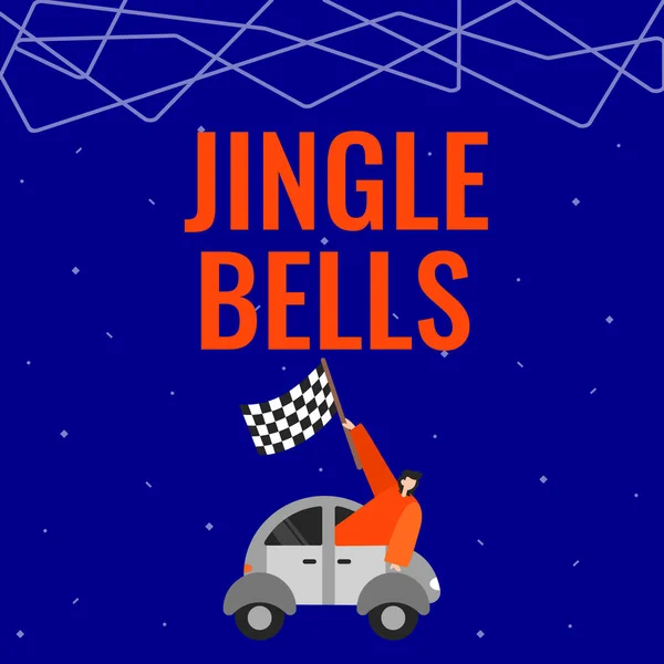 Σήμα Κειμένου Δείχνει Jingle Bells Ιντερνετ Concept Πιο Διάσημο Παραδοσιακό — Φωτογραφία Αρχείου