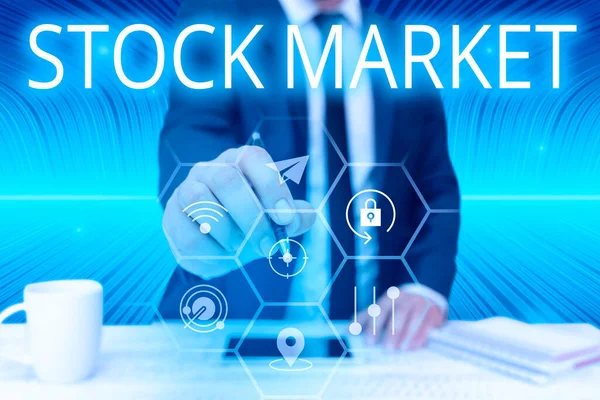 Текст Показує Натхнення Фондовий Ринок Концепція Означає Особливий Ринок Акції — стокове фото