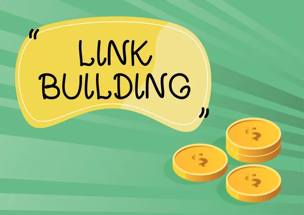 Concereption Link Building Concept Means Seo Term Exchange Links Acquire — 스톡 사진