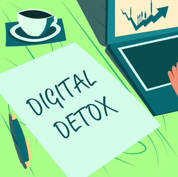 Conceptuele Weergave Digitale Detox Business Showcase Vrij Van Elektronische Apparaten — Stockfoto