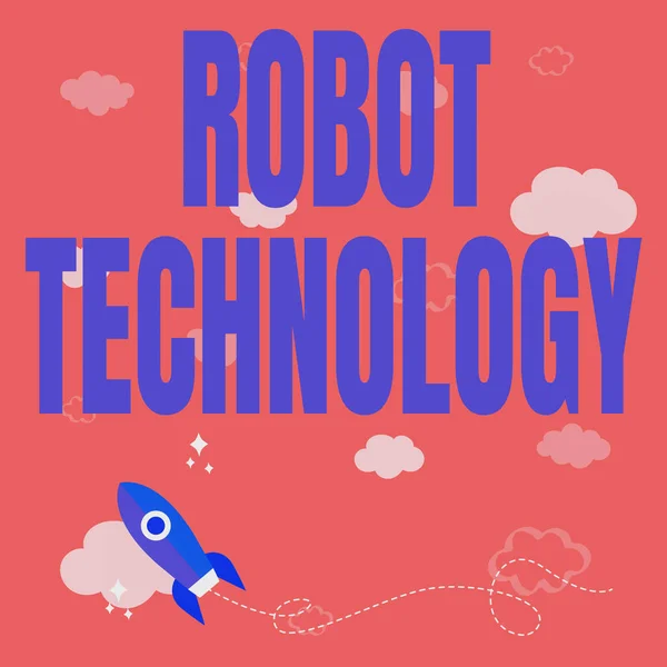 Ręczny Napis Robot Technology Koncepcja Biznesowa Rozwijać Maszyny Które Mogą — Zdjęcie stockowe