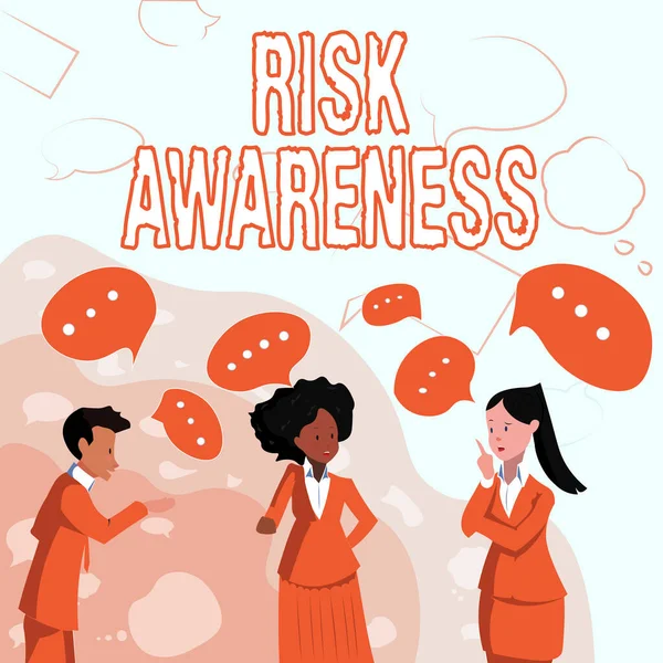 Conceptual display Risk Awareness. Conceptual photo recognizing factors that may cause a lifethreatening effect Illustration Of Partners Building New Wonderful Ideas For Skills Improvement.