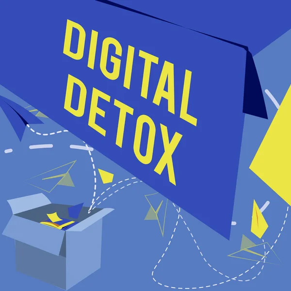 Psaní Zobrazující Text Digitální Detox Konceptuální Fotografie Zdarma Elektronických Zařízení — Stock fotografie