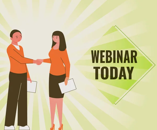 Webinar Today Business Concepts Live Online Education Presentation Different Location — 스톡 사진